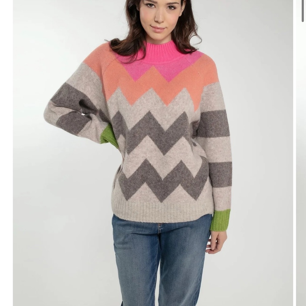 Nooki Andrea zig zag jumper Pink